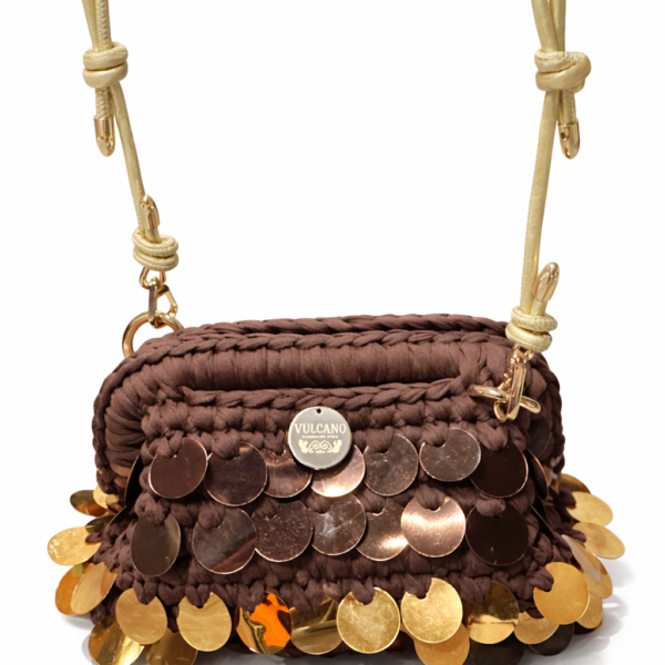 CLUTCH BAG  BROWN SEQUIN